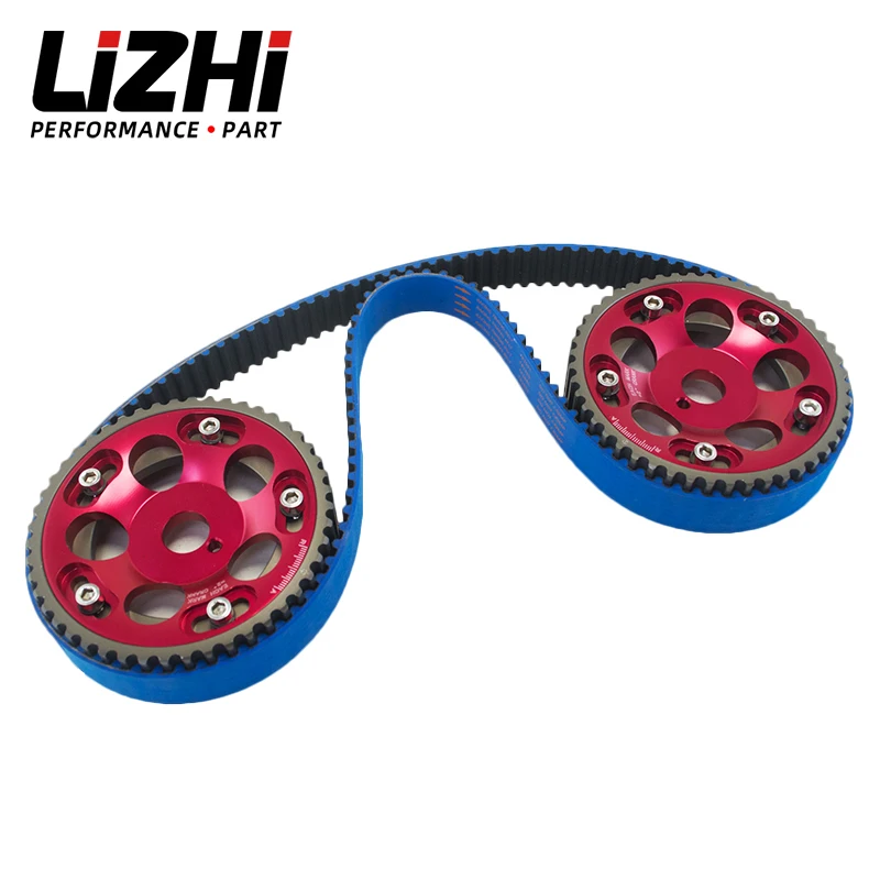 

LIZHI RACING - HNBR Racing Timing Belt BLUE + Aluminum Cam Gear Red FOR Toyota 1JZ 1JZGTE 1JZ-GTE LZ-TB1005B+6531R