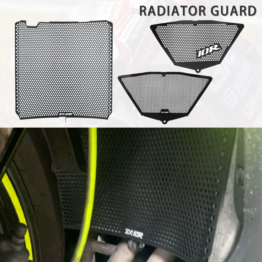 

ZX-10R Motorcycle Accessories Radiator Guard Downpipe Grille Cover Protector Protection For Kawasaki ZX10R ZX 10R 2008 2009 2010