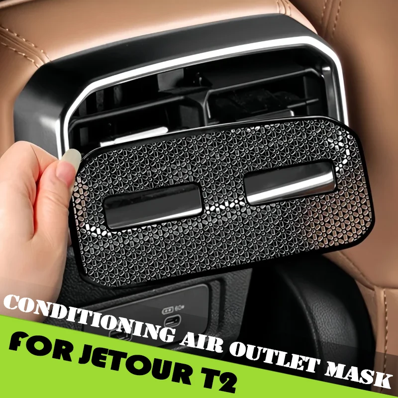 

Auto Rear Air Conditioning Air Outlet Mask Fit for Jetour Traveler T2 2023 2024 2025 Car Stainless Steel Material Car Accessorie