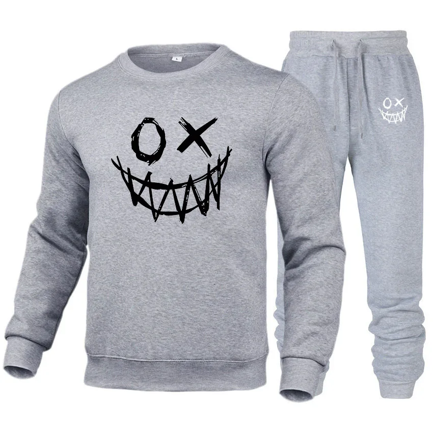 Sweatsuits Set Men 2 Piece Set Winter Tracksuit Mens Warm Tracksuits  Sweatshirts Sweatpants Streetwear Jogging Set Sweat Suits