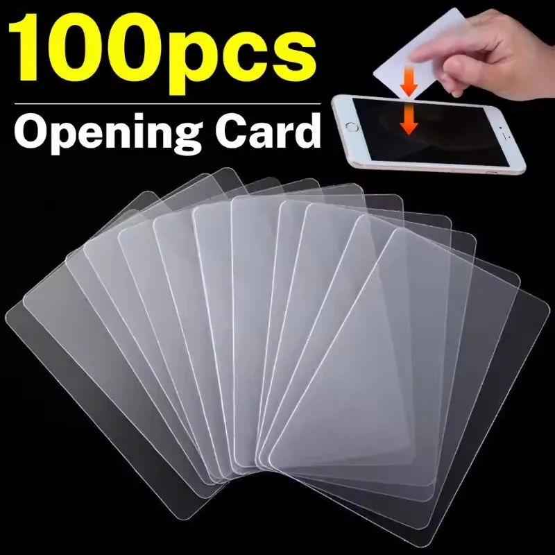 1-100PCS Plastic Card Phone Screen Opener Ultra Thin Flexible Pry Removal Tool Clear Repair Cards for Mobile Tablet LCD Screen