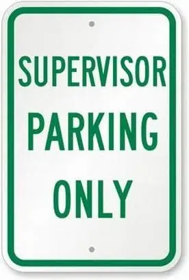 Supervisor Parking Only Sign Tin Signs  Outdoor Decors by PaBoe