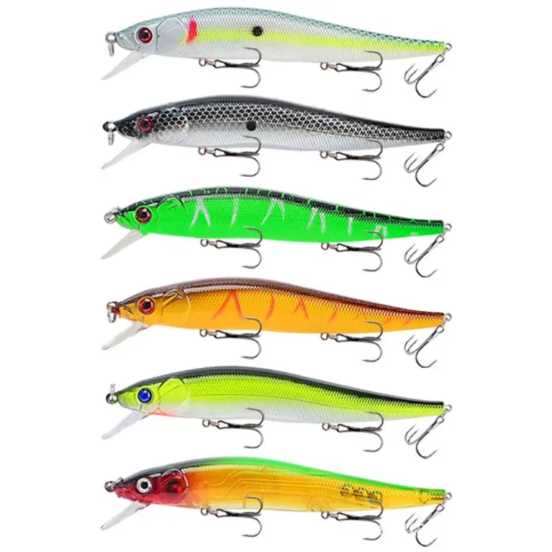 Sinkender Minnow-Angelköder 12cm 13,6g mit 3D-realistischen Augen, Hartköder für Süß- und Salzwasser Raubfischangeln – Detail 3