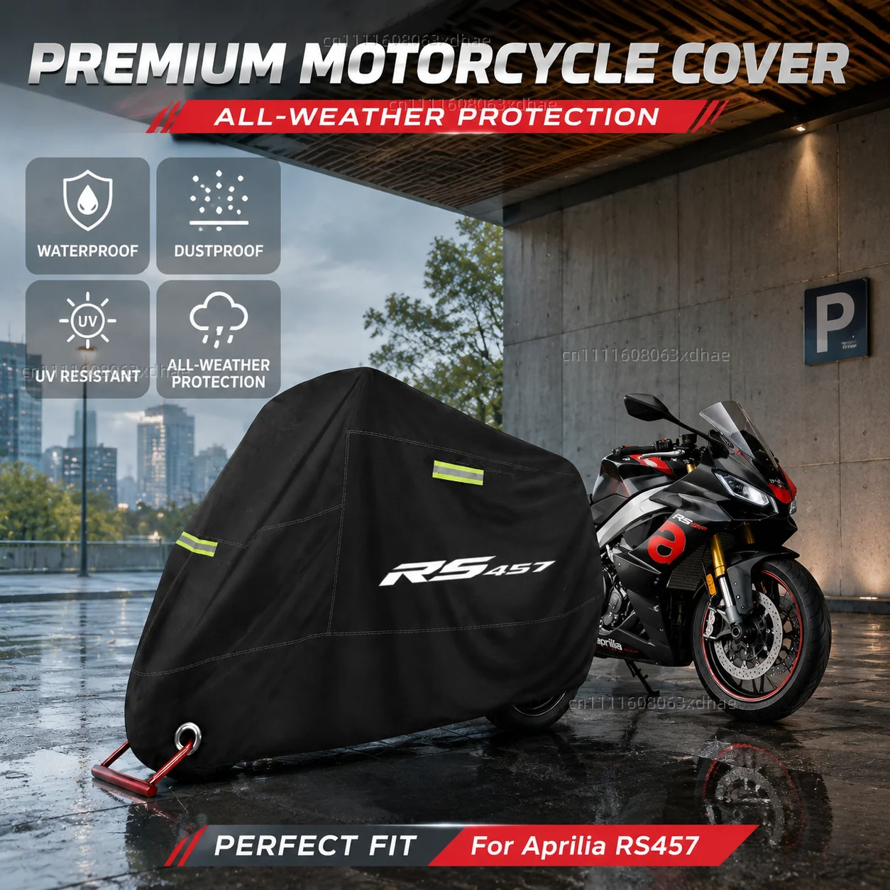 

All Season Motorcycle Cover Rainproof Dustproof UV Protection 190T Oxford Cloth For For Aprilia RS457 RS660 RSV4 Tuono 660 RS