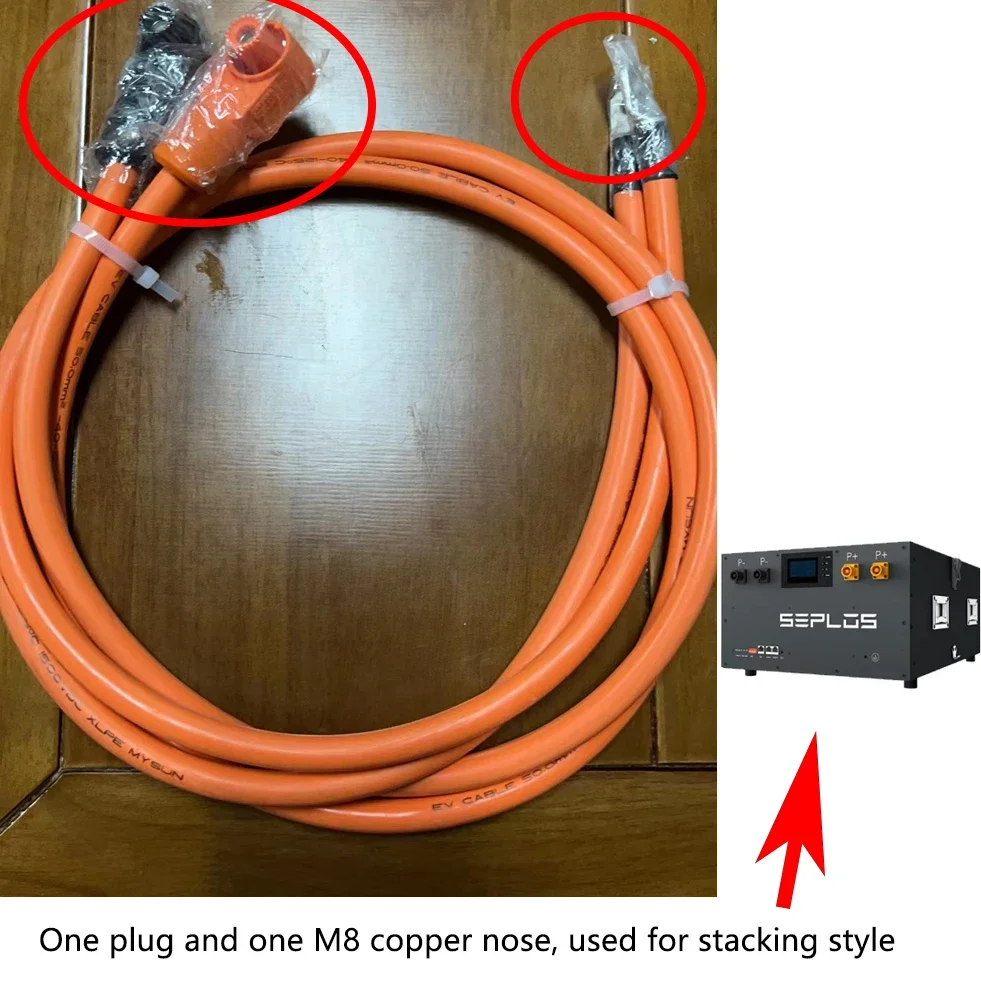 Seplos 280AH DIY Kits Power Inverter Cable Battery Energy Storage Connector Terminal Plug Copper Core Elbow Power Mason