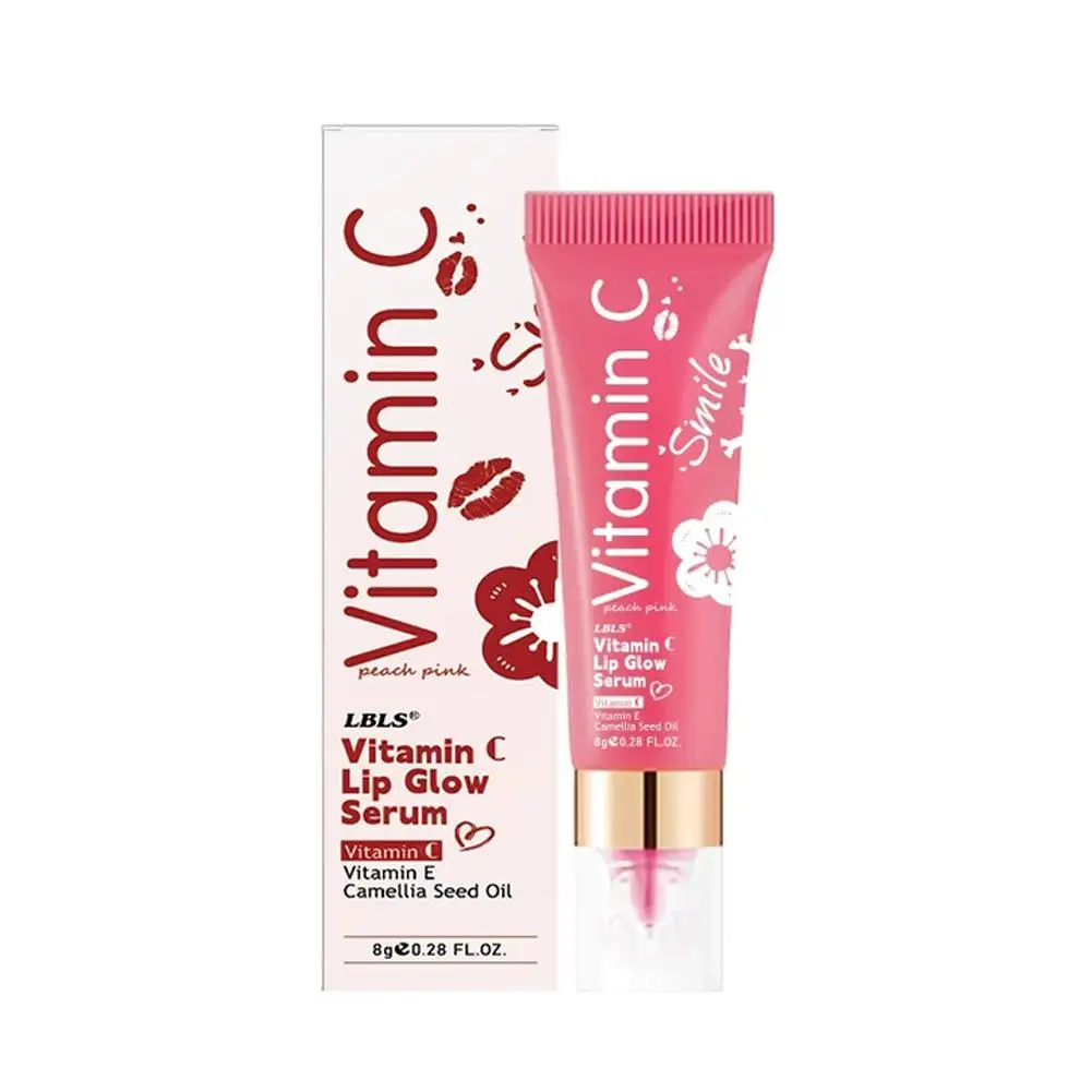 8g Vitamin C Lip Gloss Essence Moisturizing Hydrating Plumping Brightening Repairing Lip Oil For Dry Chapped Lips