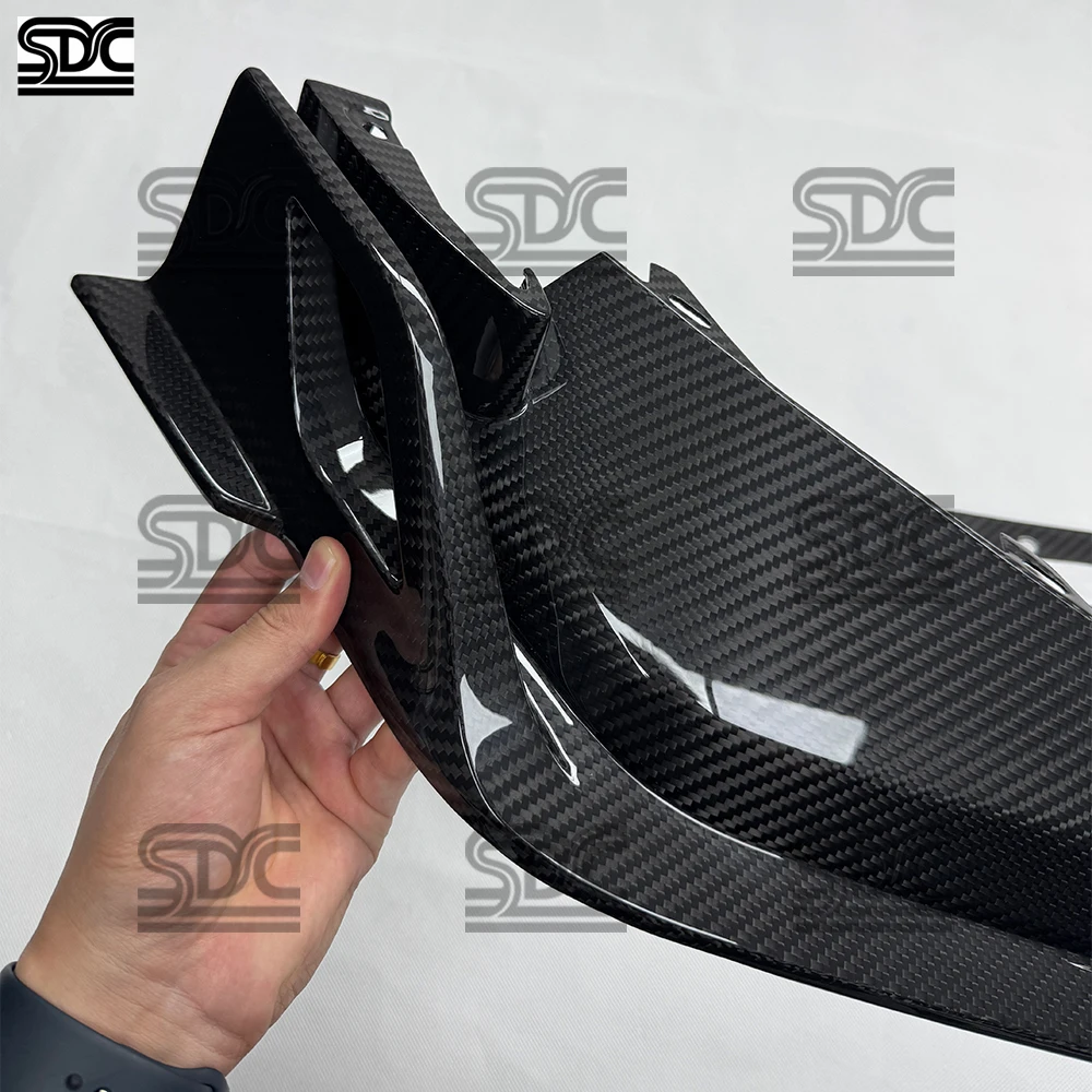 SDC Style M3 M4 Real Dry Carbon Fiber Front Lip For BMW M3 G80 M4 G82 2021+ Full Carbon Fibre Front Bumper Splitter 3 Pcs/set