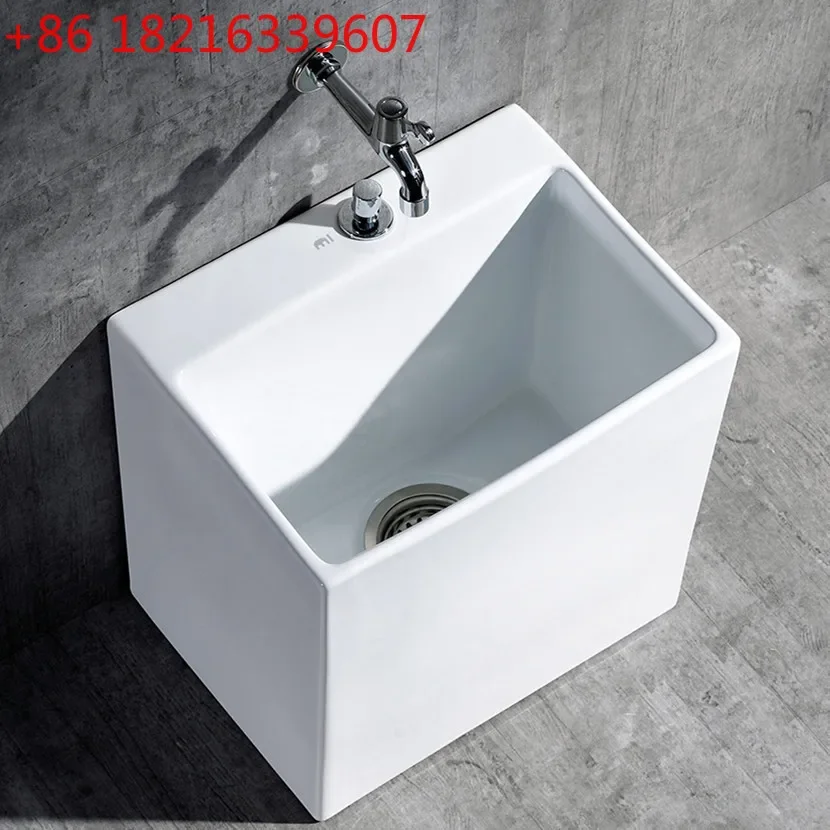 Bathroom mop pool, ceramic table-controlled mop pool, balcony floor-to-ceiling household