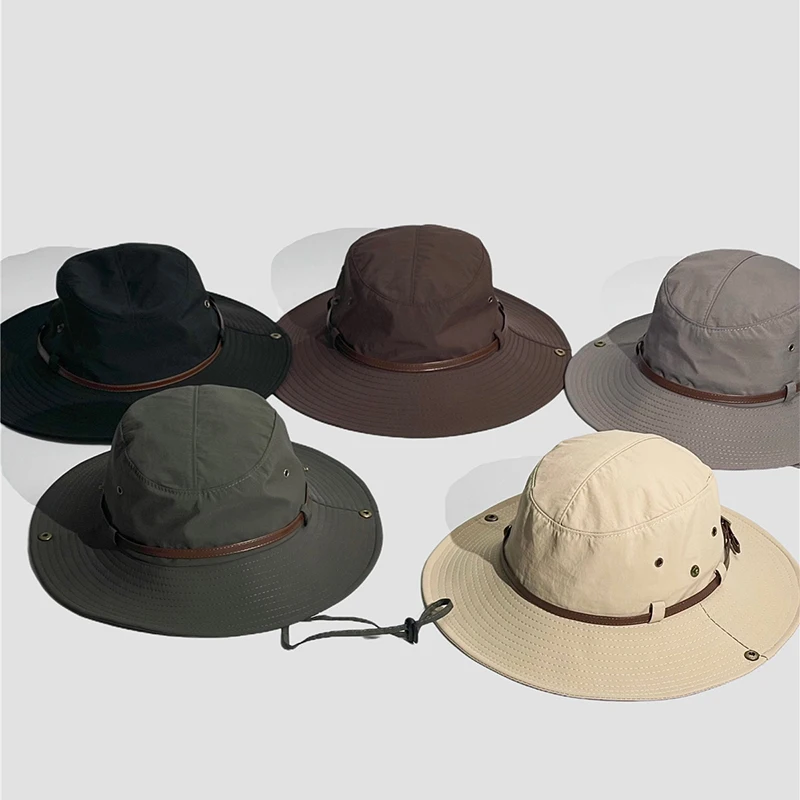 

Men's Outdoor Hiking Hat Camping Hiking Cowboy Fisherman's Hat UV Sun Visor Female Summer Sun Visor Waterproof Quick-Drying Hat
