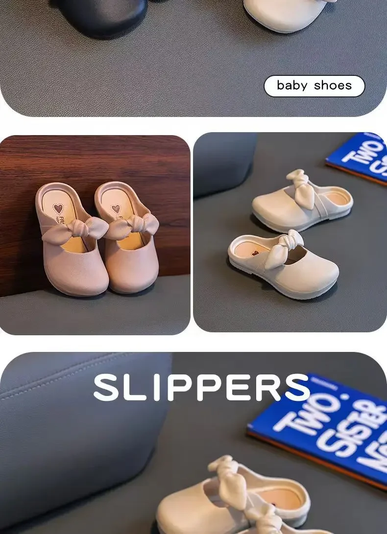 Kinder Hausschuhe Kinder süße Bao Toe Schuhe tragen flache Haus Fliege Schuhe Mädchen Schuhe Hausschuhe Kinder Hausschuhe – Detail 5
