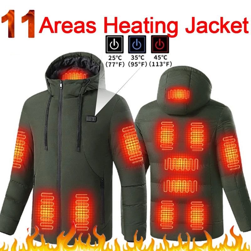 Heated Jacket For Men 11 Areas Heated Jacket for Women Electric Heating Vest Usb Heated Jacket Body Warmer Heated Down Jacket