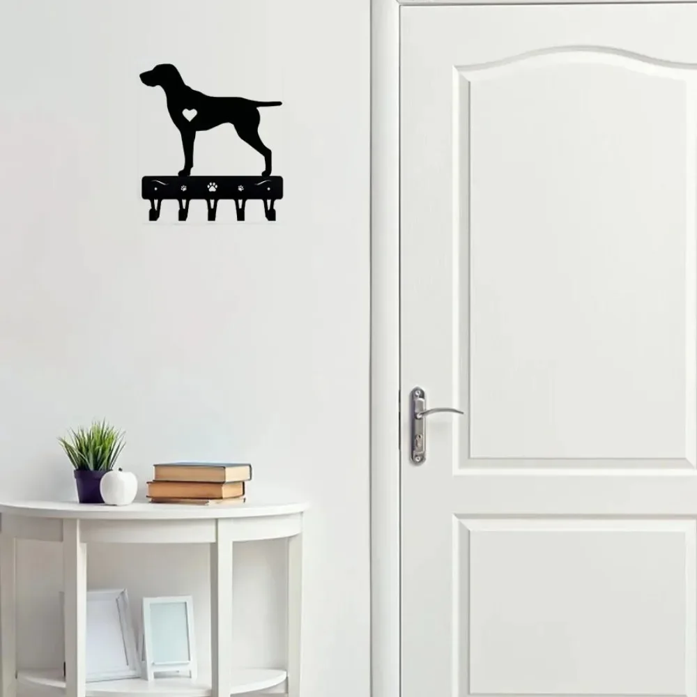 Deutscher Kurzhaarpointer Metall-Wandkunst, Hunde-Schlüsselhalter & Garderobenständer, Farmhaus-Wanddekoration