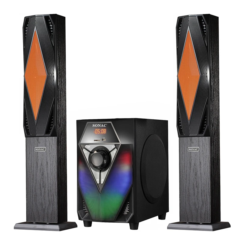 SONAC TG-V666 Subwoofers Remote Control BT FM Radio Usb HI FI BASS Home Theatre System 2.1 Speaker