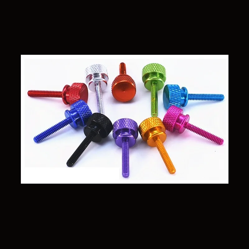

Aluminum Step Thumb Screw Computer Case Screw 6#-32 Knurled Hand Screws Anodized 10 Colors Aluminum Alloy New Listing