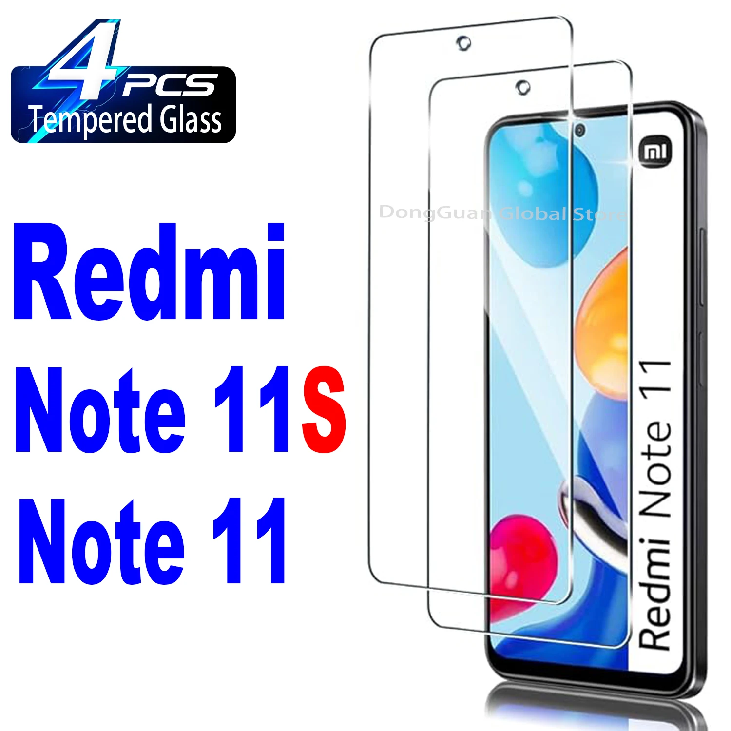 9H Tempered Glass For Xiaomi Redmi Note 11 / Note 11 4G / Note 11S  Screen Protector Glass Film