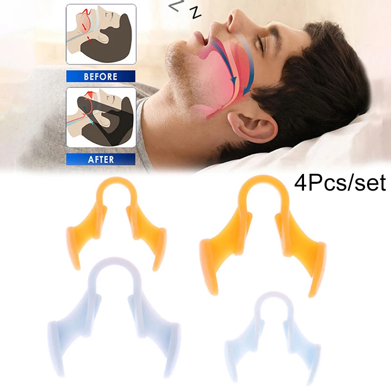 

4Pcs Silicone Anti-Snoring Corrector Snore Prevention Gadget Women's Anti-Snore Device Snore Elimination Nose Clip