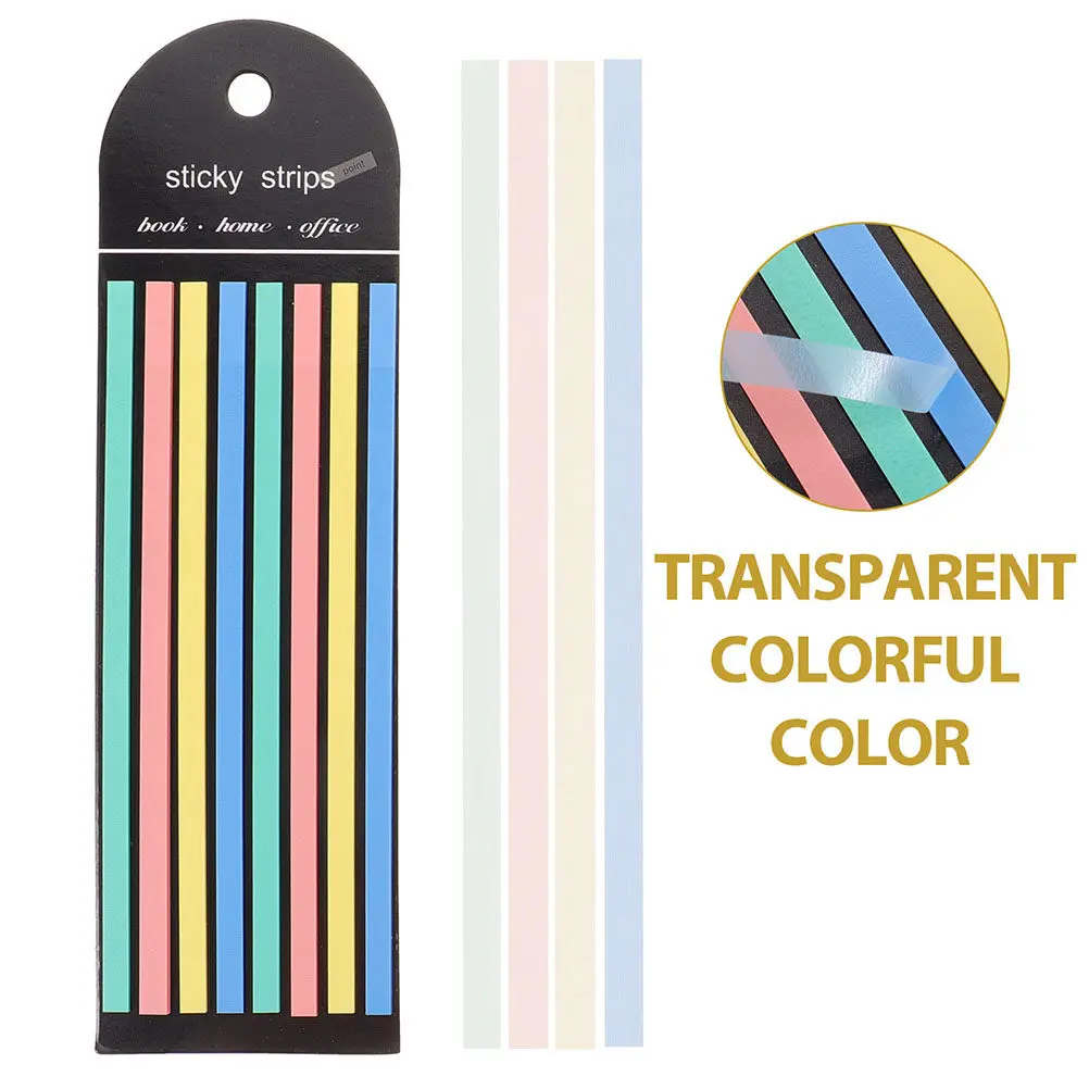 Long Colored Reading Strips for Books Highlighter Strips Frosted Translucent Page Markers Kids Learning Tools Book