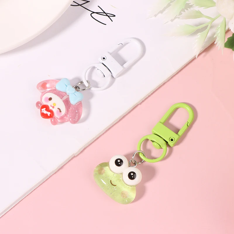 Sanrio Melody tas gantungan kunci kartun Cinnamonroll Hello Kitty lucu liontin telepon Girly item liontin tali dekorasi