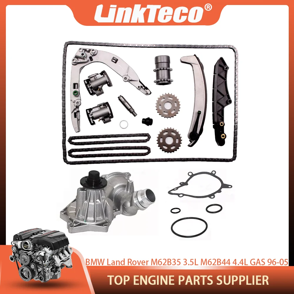 Timing Chain Kit Water Pump For BMW E38 E39 E53 535i 540i 735i 740i 840Ci X5 Land Rover M62B35 3.5L M62B44 4.4L 4398CC GAS 96-05