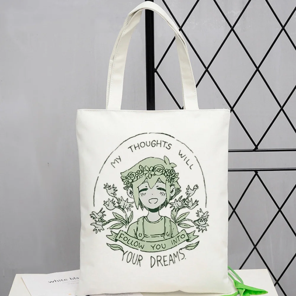 Omori tote bag reusable torba na zakupy grocery y2k femme