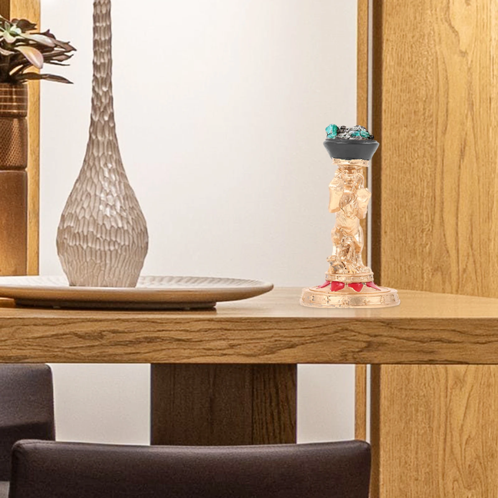 

Resin Lion Decorative Display Stand Elegant Crystal Holder for Mineral Agate Storage Small Specimen Display Rack Stone