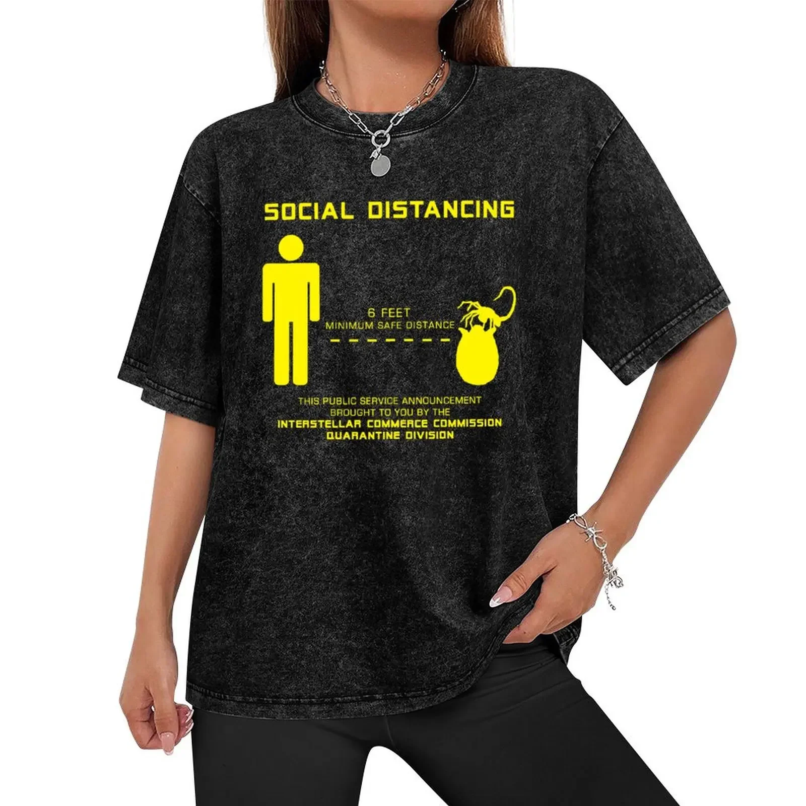 Social Distance Hugger - yellow T-Shirt sports fans man clothes oversizeds mens clothing