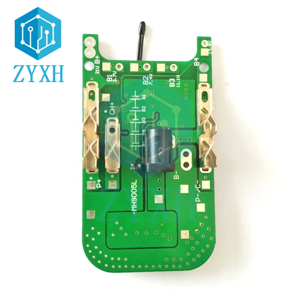 BMS 5S 20A 18V 21V Li-ion Battery Charge Board with NTC Temperature Protection DC Connector For Electric Tools/E-bike