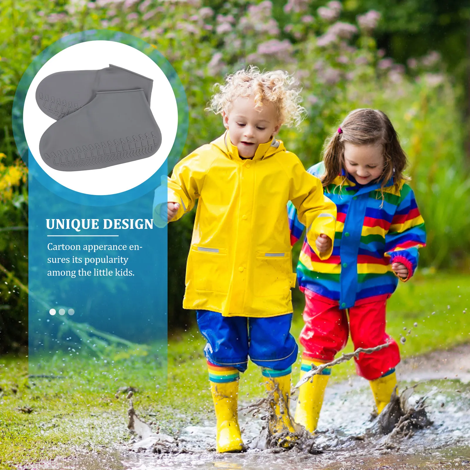 

1 пара высококачественных силиконовых чехлов для обуви, водонепроницаемые, противоскользящие, многоразовые, для прогулок на улице, вечеринок, работы