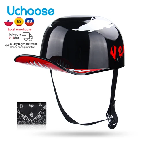 Gorra de béisbol para hombre y mujer, casco Retro Vintage para motocicleta, Scooter de cara abierta, Cruiser, Chopper, Gangster DS, 2022