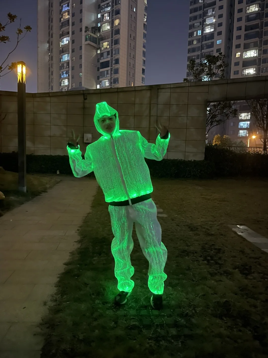 Optic Fiber Costume Luminous Clothing LED Tron Suit For Stage Performance Celebration Dancing Entertainmnet Events