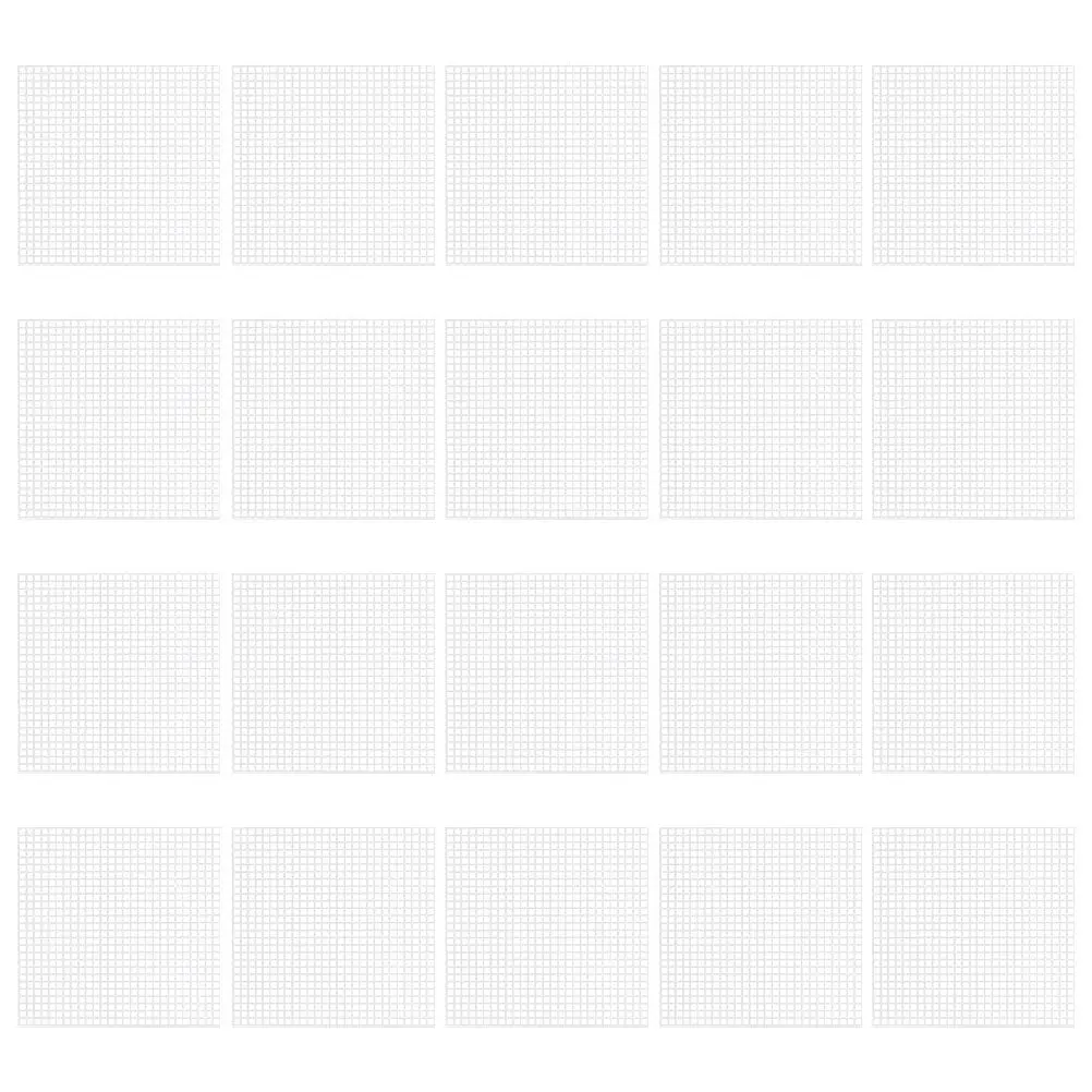 

20Pcs Cuttable Plastic Mesh Canvas Sheets for Cross Stitch Embroidery Fine Grid Precision Craft Mesh Sheet Plastic Grid