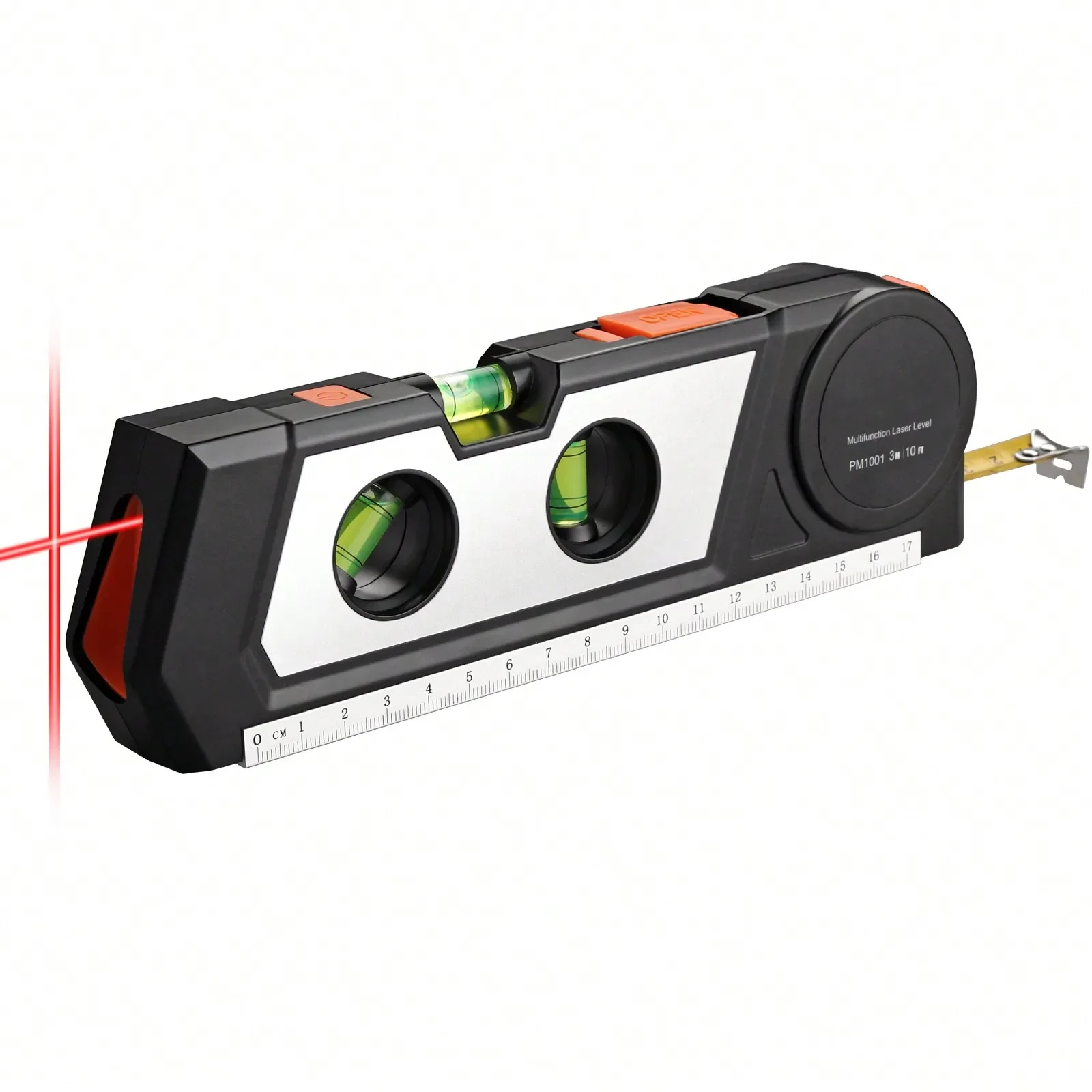 

Laser Level Multipurpose Cross Line Laser 9.8 feet Measure Tape Ruler Adjusted Standard for Hanging Pictures Cabinets Tile Walls