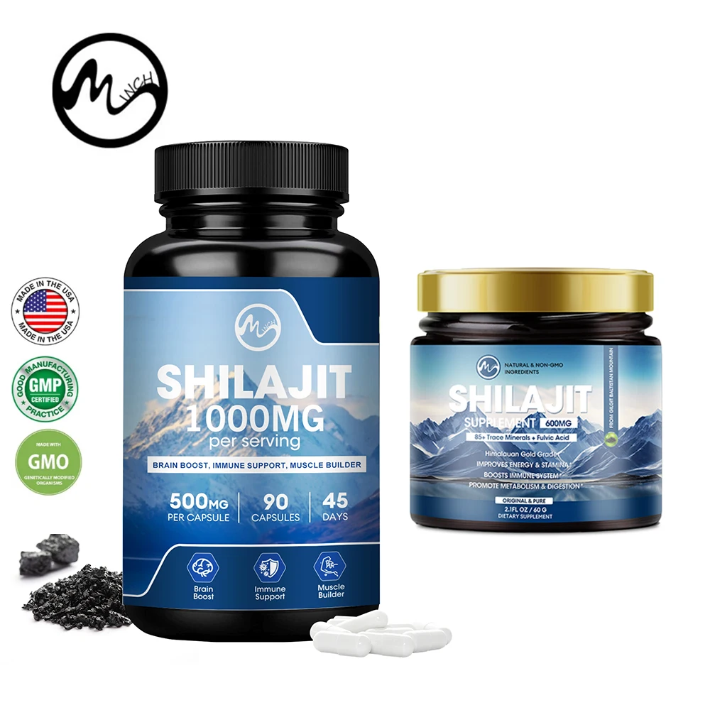 Shilajit Pure Himalaya Shilajit Resin Golden Mountains with fulvic acid and over 85 trace minerals complex for energy and immune