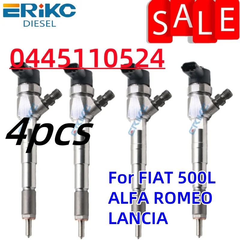 

0445110524 Новая форсунка дизельного топлива 55246223 для FIAT 500L ALFA ROMEO LANCIA DOBLO TIPO VAUXHALL OPEL COMBO 1.6D 4 шт.