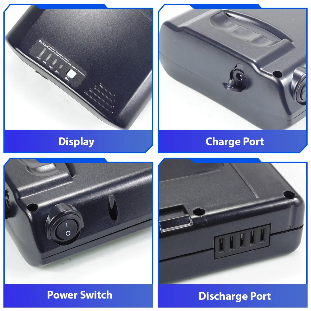 O2FEEL EZEGO R4Y Dehawk E-bike Battery Rear Rack Ebike Battery 36V 10.4Ah 12Ah 14Ah for E-life Tourer Ansmann Virtue Schoolbus