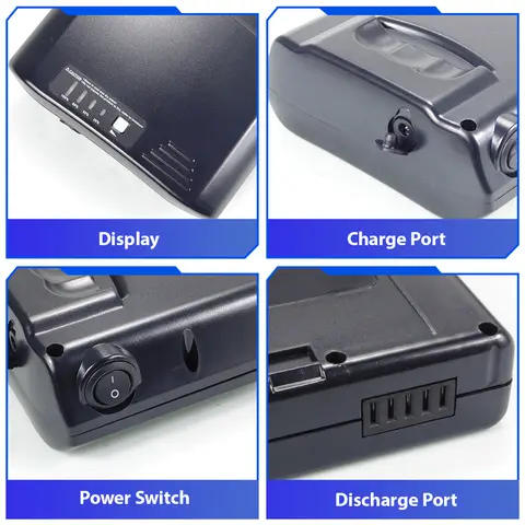 O2FEEL EZEGO R4Y Dehawk E-bike Battery Rear Rack Ebike Battery 36V 10.4Ah 12Ah 14Ah for E-life Tourer Ansmann Virtue Schoolbus