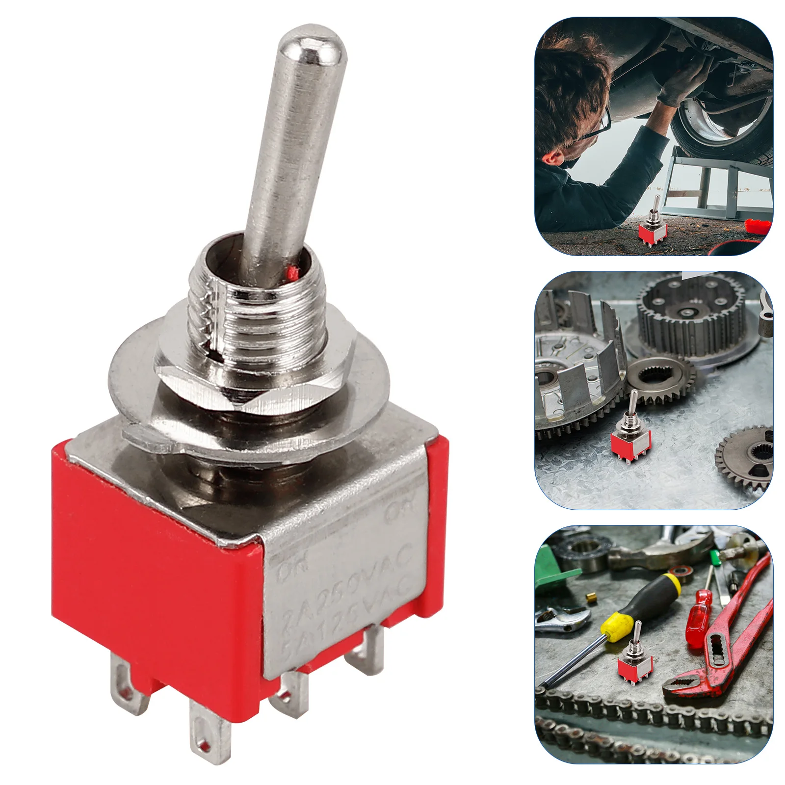 

MTS-203/202 Mini Toggle Switch 6 2 Positions Switch for Car Boat Automotive Electronics Plastic Copper Plated