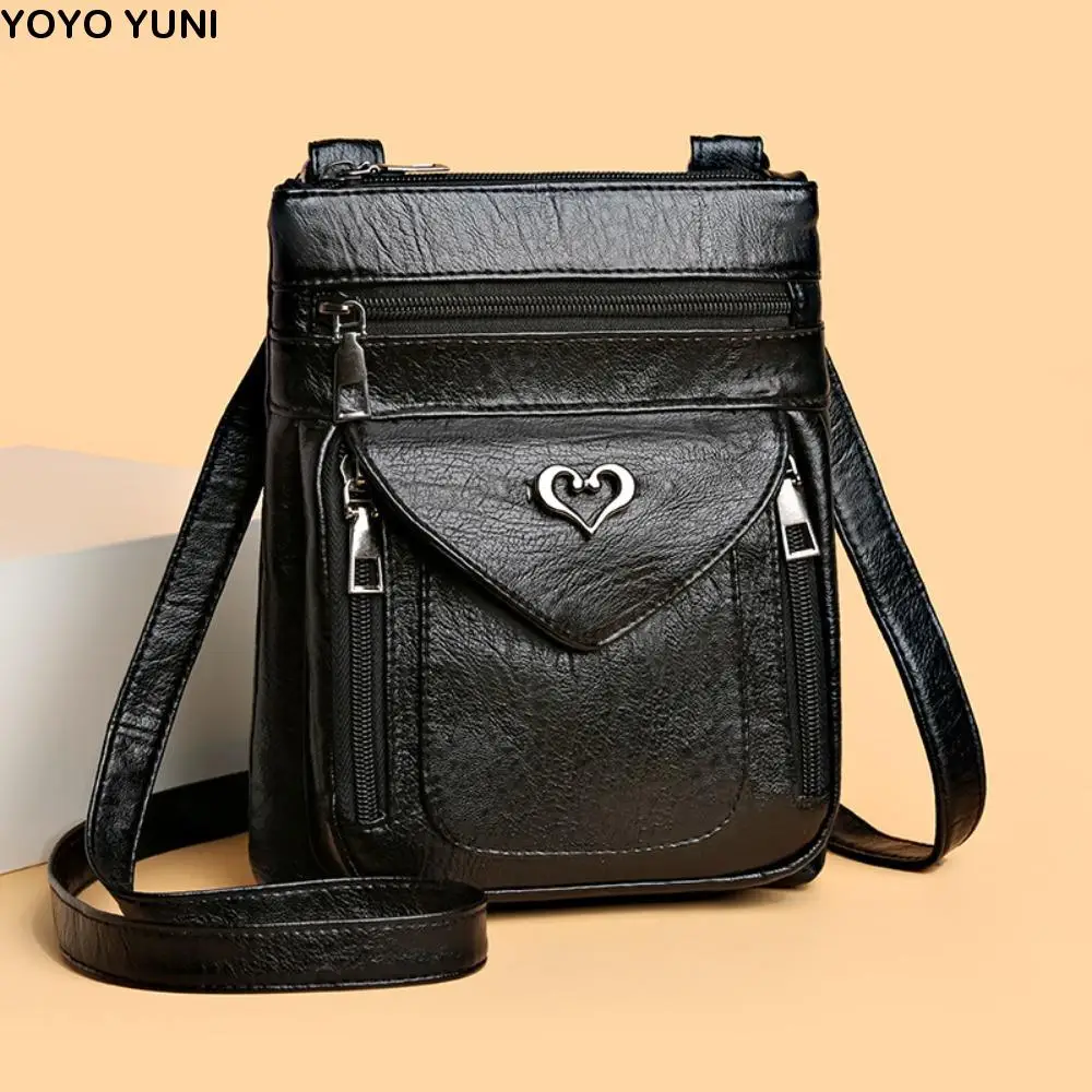 

Woman Phone Bag Three-layer Crossbody Phone Bag Waterproof Large Capacity Phone Chest Bag Universal Vintage Messenger Bag Girls