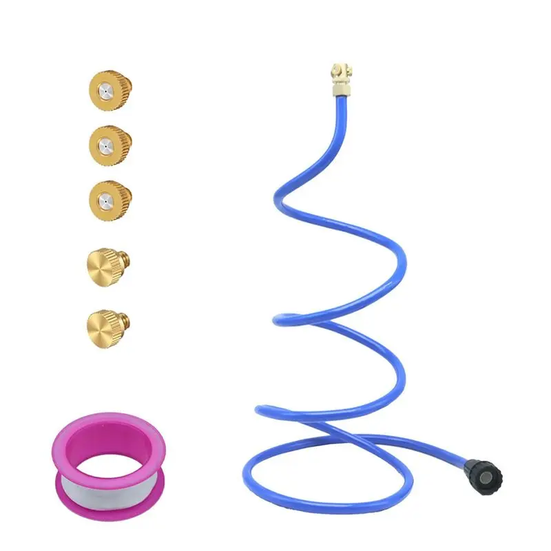 

A60zhose Misters для охлаждения на открытом воздухе, гибкий стоячий портативный сад Mister для наружного патио, шланг системы тумана Bluemay