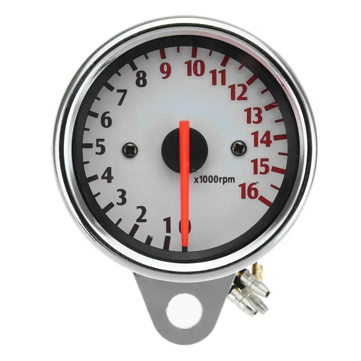 Universal 12V Motorbike Speedometer Mechanical Tachometer Gauge for 2/4 Stroke Motorcycle 16000 RPM Suitable for 1/2/3 Cylinders