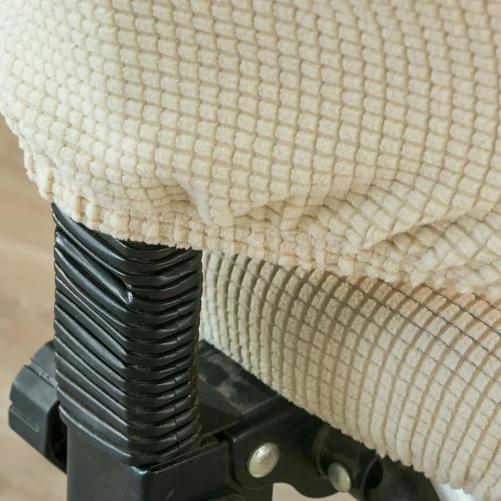 Rotating Chair Cover Elastic Polyester Chair Seat Back Cover Washable Protector for Home and Office Use