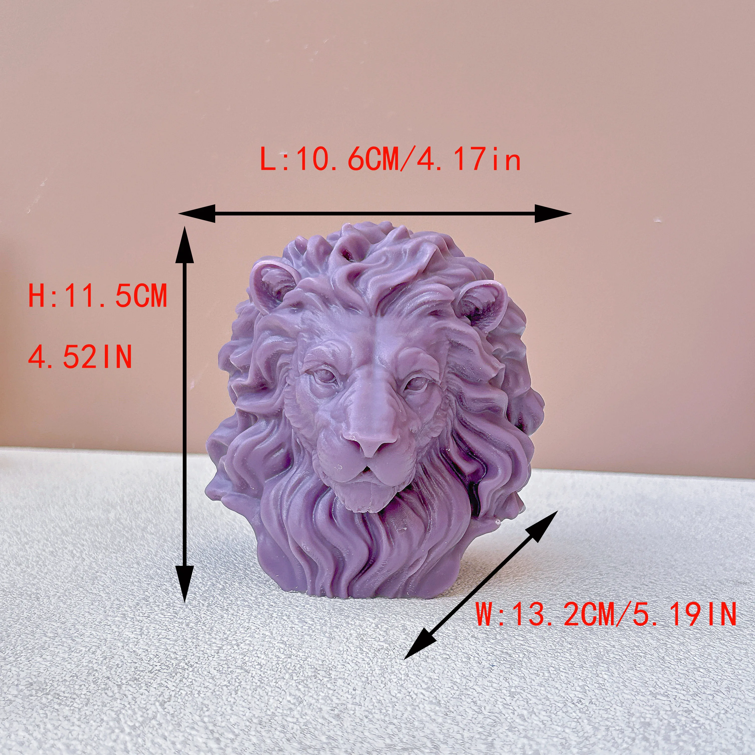 New Animal Wolf Lion Gypsum Statue Mold DIY Wolf Head Lion Head Candle Silicone Mold Holiday Party Home Decoration Gift