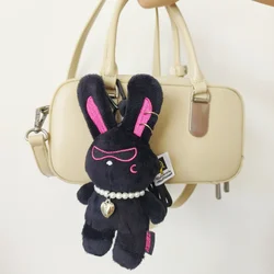 Schattige Zwarte Konijn Pluche Sleutelhanger Pluche Hanger Mito Pop Sleutelhanger Knuffel Dier Sleutelhanger Meisjes Vrouwen Tas Accessoires Fans Geschenken