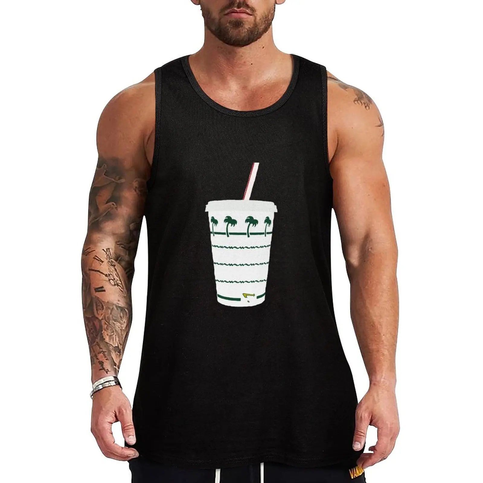 

In n Out Burger Shake Cup Tank Top Graphic Print Tank Top Casual Sleeveless Novelty Shirt