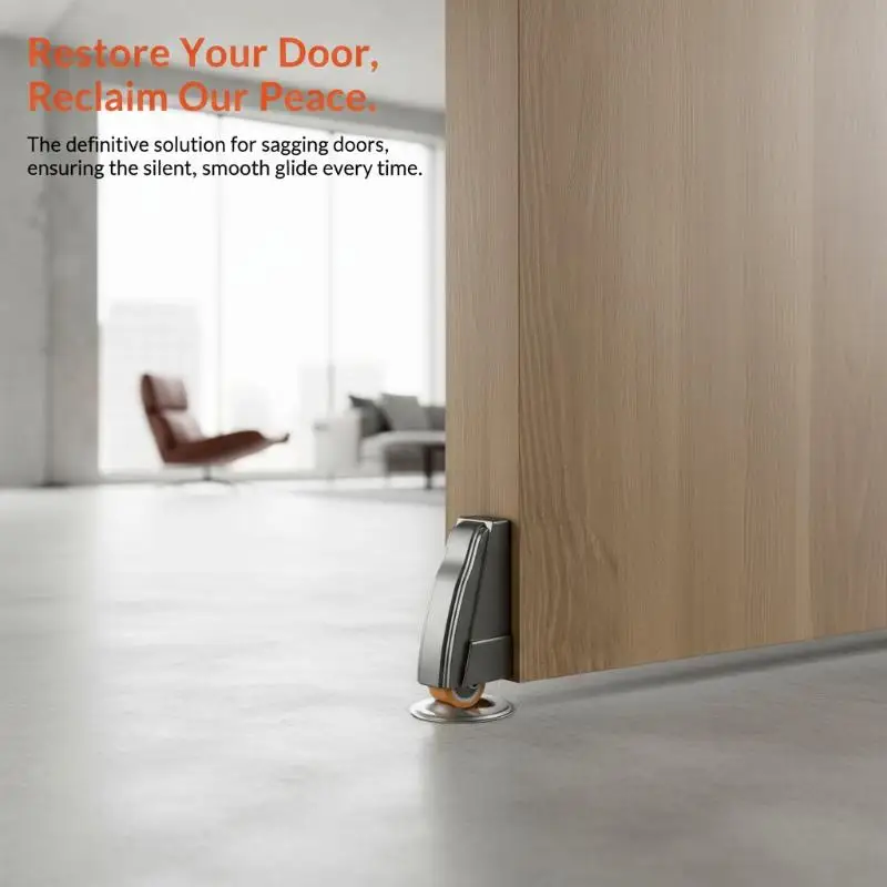 Door Lower Hinge Repair Accessory Silent Buffer Rubber Load-Bearing Lift Pulley for Office Door Maintenance