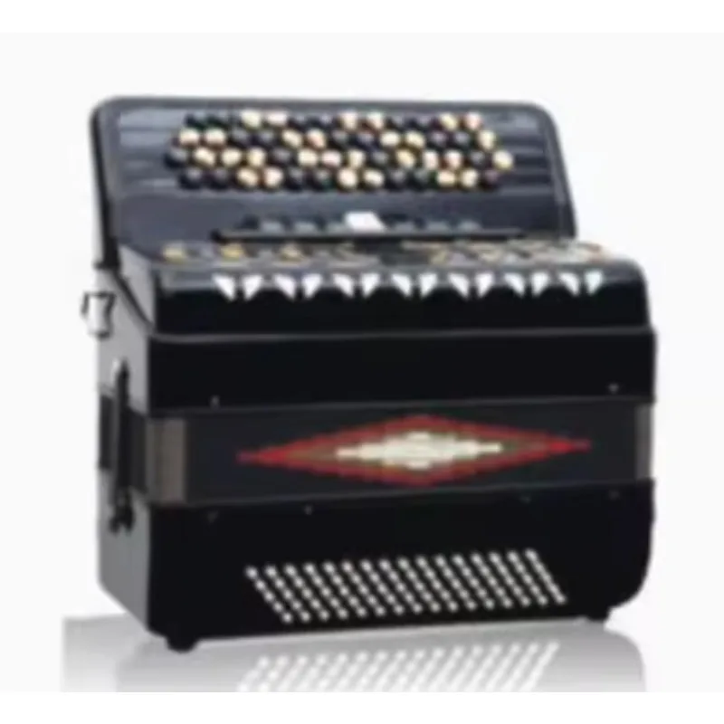 Professional 64 Tone Diatonic Accordion with 60Bass Variable Button Music Instrument
