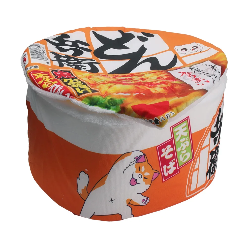 Pet Dog Cat House Kennel Super Large Instant Noodle Warm Dog Cat Nest Beds Cushion Udon Cup Noodle Pet Bed Cozy Nest