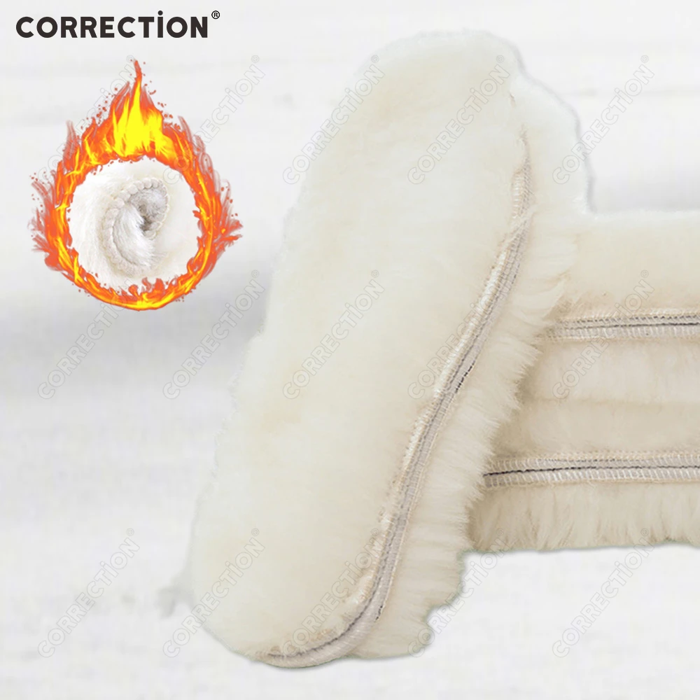 

CORRECTiON унисекс, оригинальные австралийские флисовые стельки из овчины, толстые кашемировые термостойкие подушечки из натуральной шерсти для зимних зимних ботинок, обувь