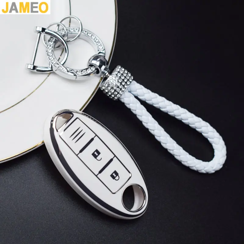 3 Buttons TPU Key Case Cover Shell Fob for Nissan Qashqai X-Trail T32 T31 Juke J10 J11 Kicks Tiida Pathfinder Note for Infiniti