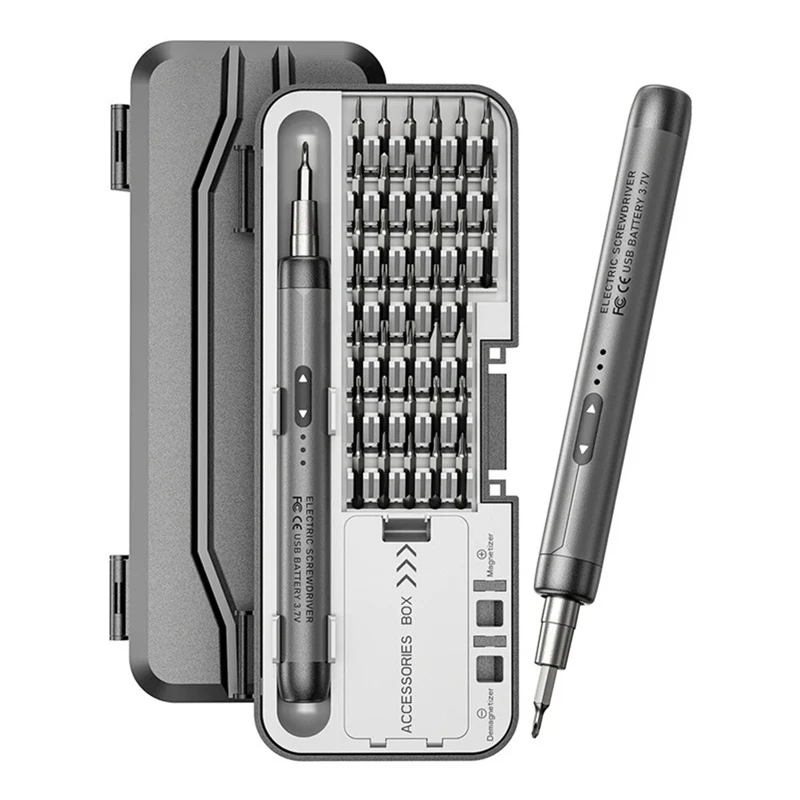 Magnetic Screwdriver Set With 600 mAh Battery Hexagonal Phillips Torx Screw Driver Electric Tool Repair Kit for Phone Glasses